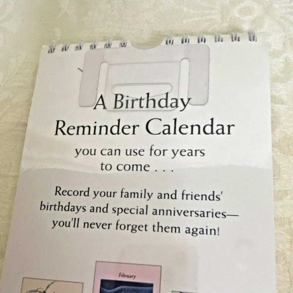 Vintage Marcus Pfister Perpetual Birthday Reminder Calendar ISBN 0735812514